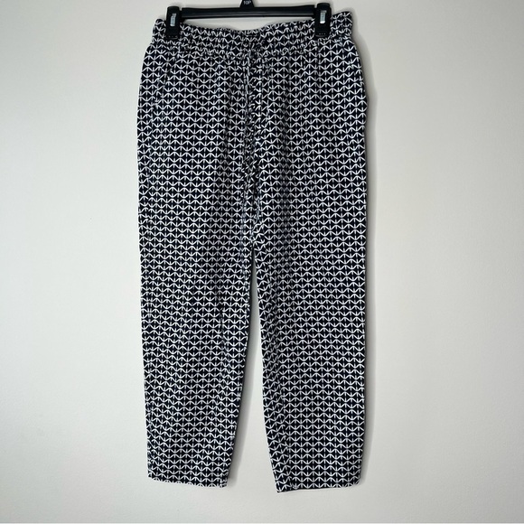 J.Crew. Navy blue & white patterned pants - Picture 1 of 7